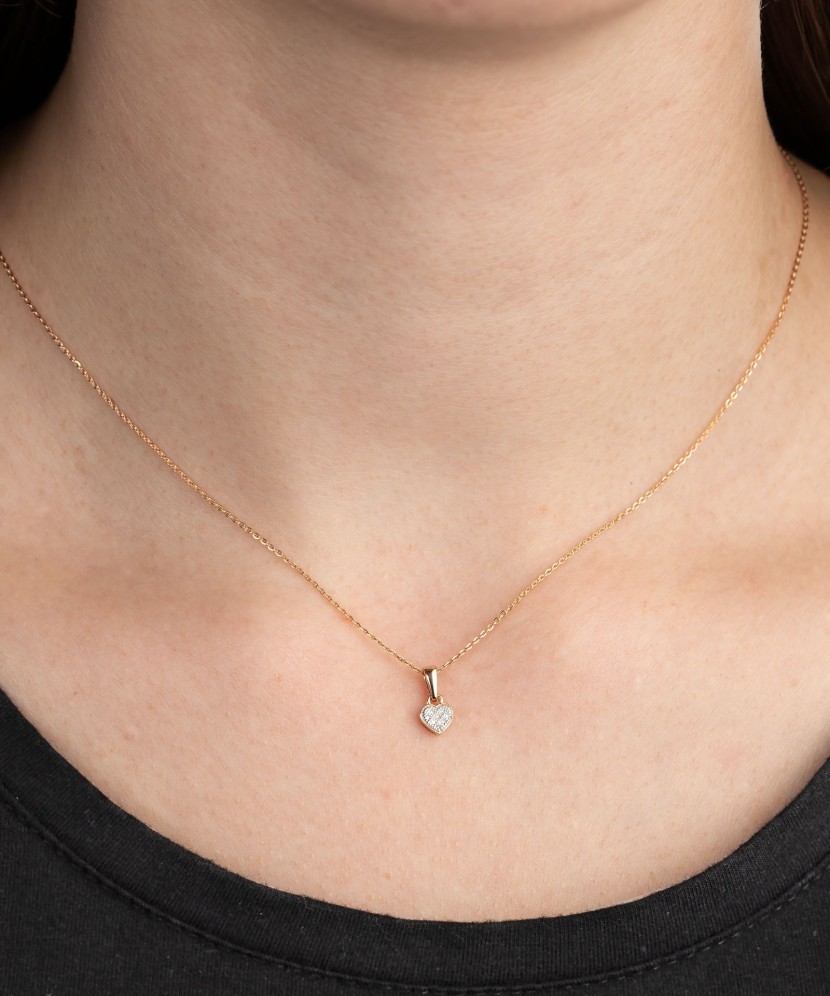 Подвеска из золота с бриллиантами „Сердце“