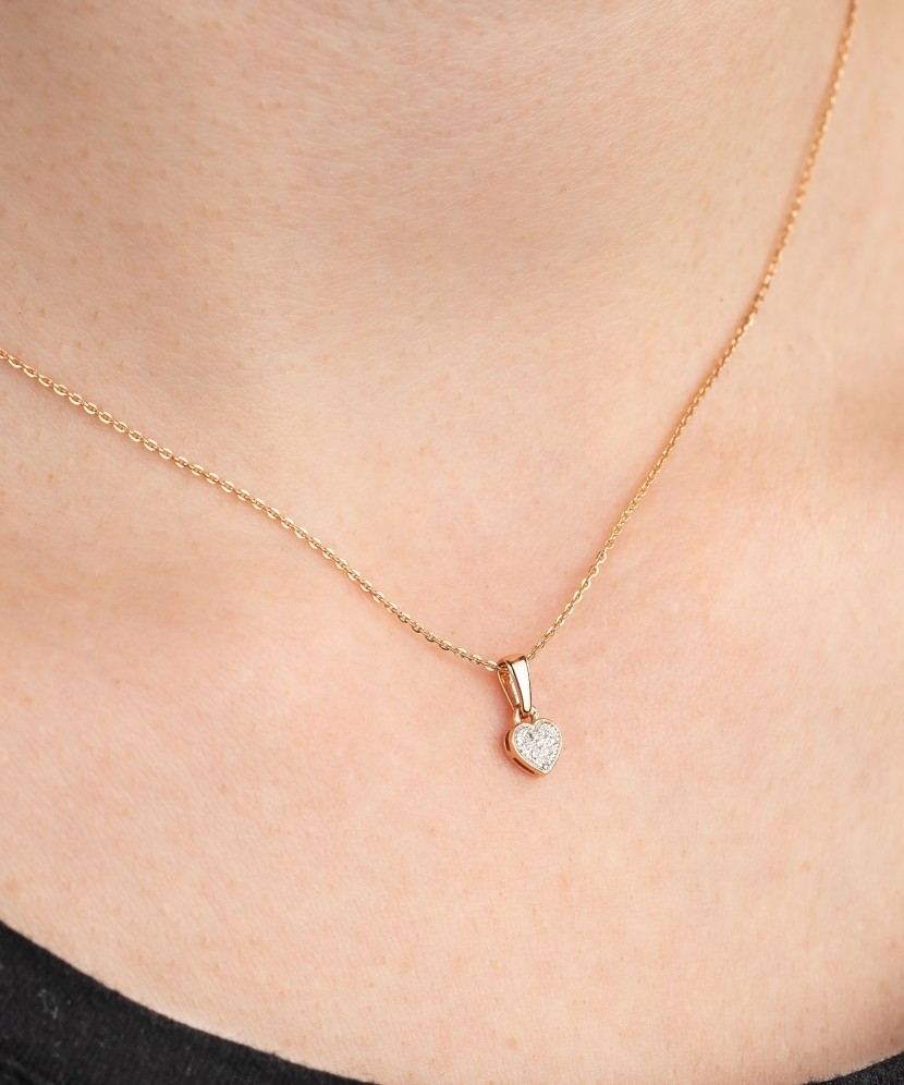 Подвеска из золота с бриллиантами „Сердце“