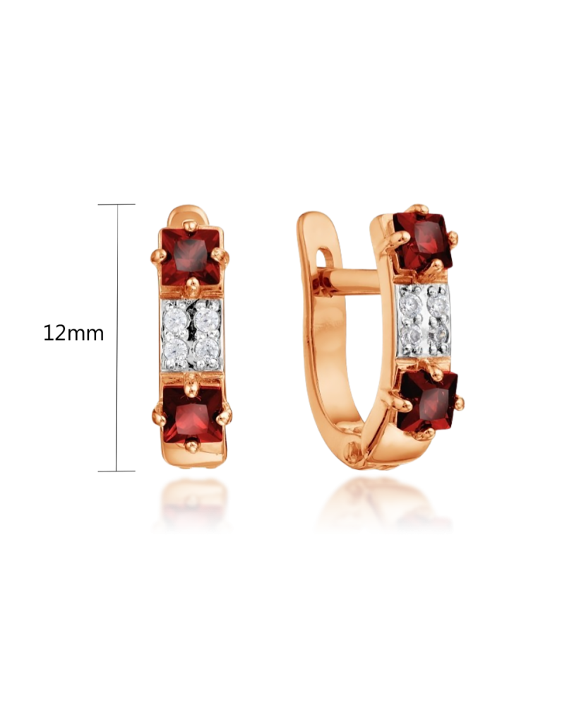 Золотые серьги с цирконами