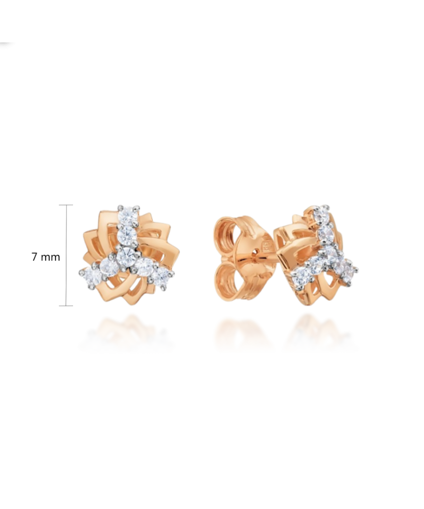 Kuldkõrvarõngad tsirkoonidega