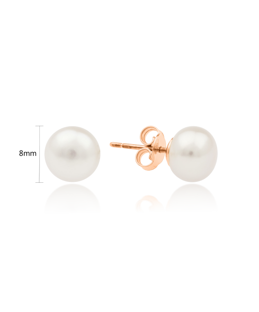 Золотые серьги с натуральным жемчугом