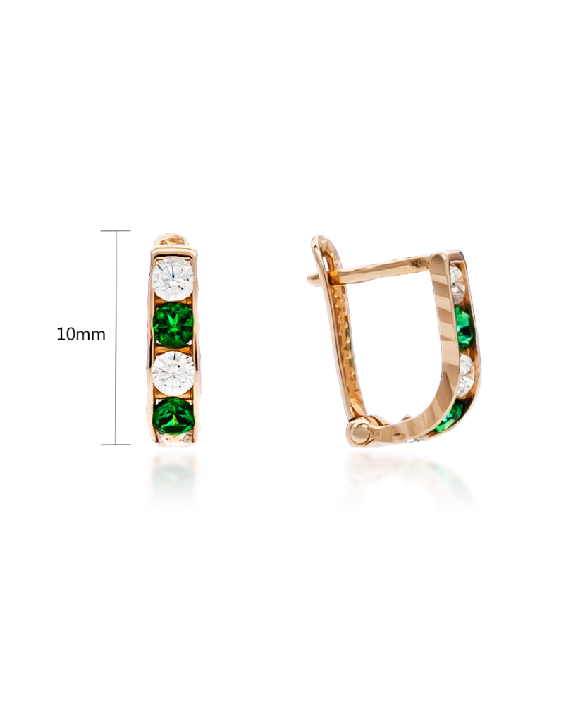 Золотые серьги с цирконами