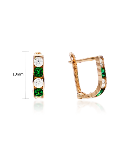 Kuldkõrvarõngad tsirkoonidega Goldinga 00830