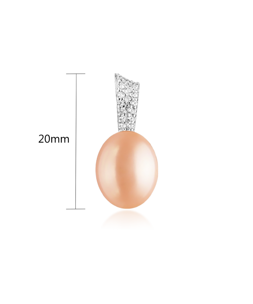 Pärliripats tsirkoonide ja hõbedaga