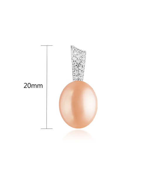 Pärliripats tsirkoonide ja hõbedaga