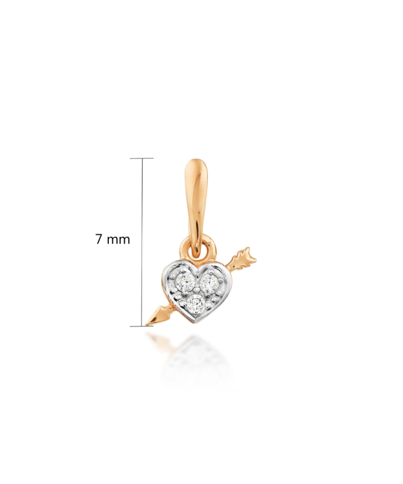 Золотой подвеска с цирконами