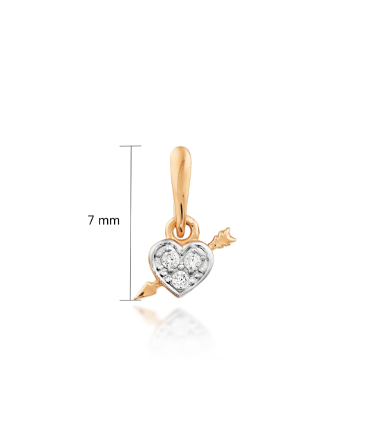 Золотой подвеска с цирконами