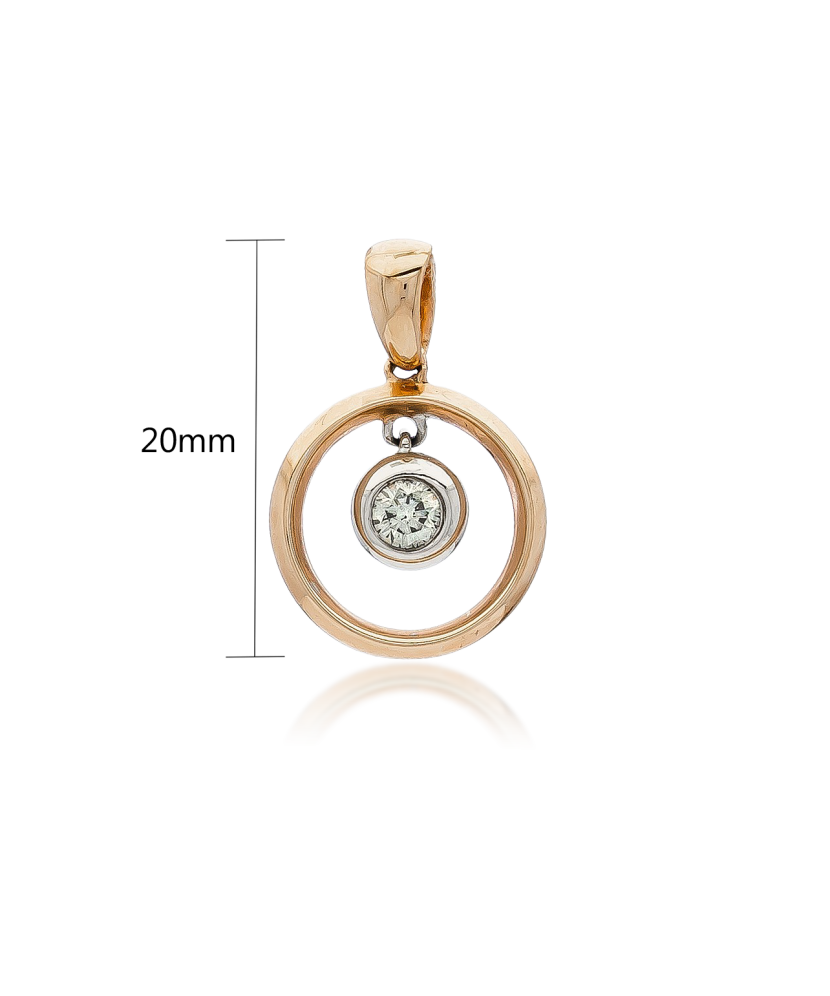 Золотой подвеска с бриллиантом