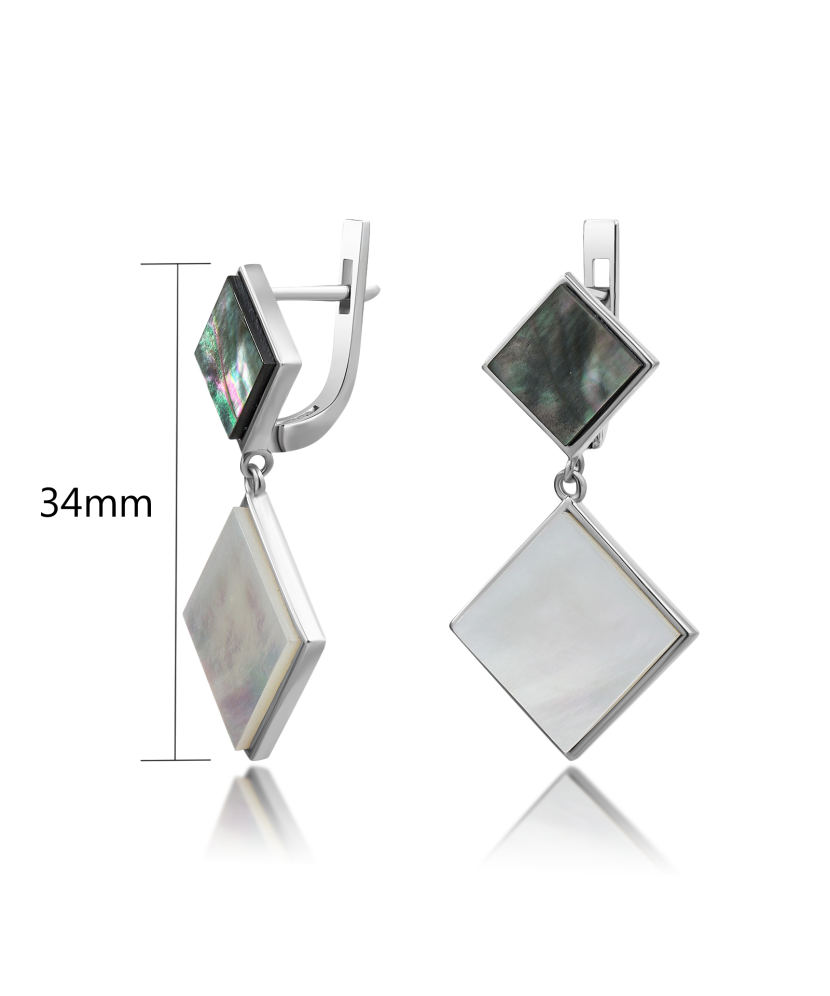 Серьги из серебра с перламутром