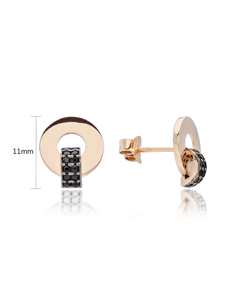 Kuldkõrvarõngad tsirkoonidega