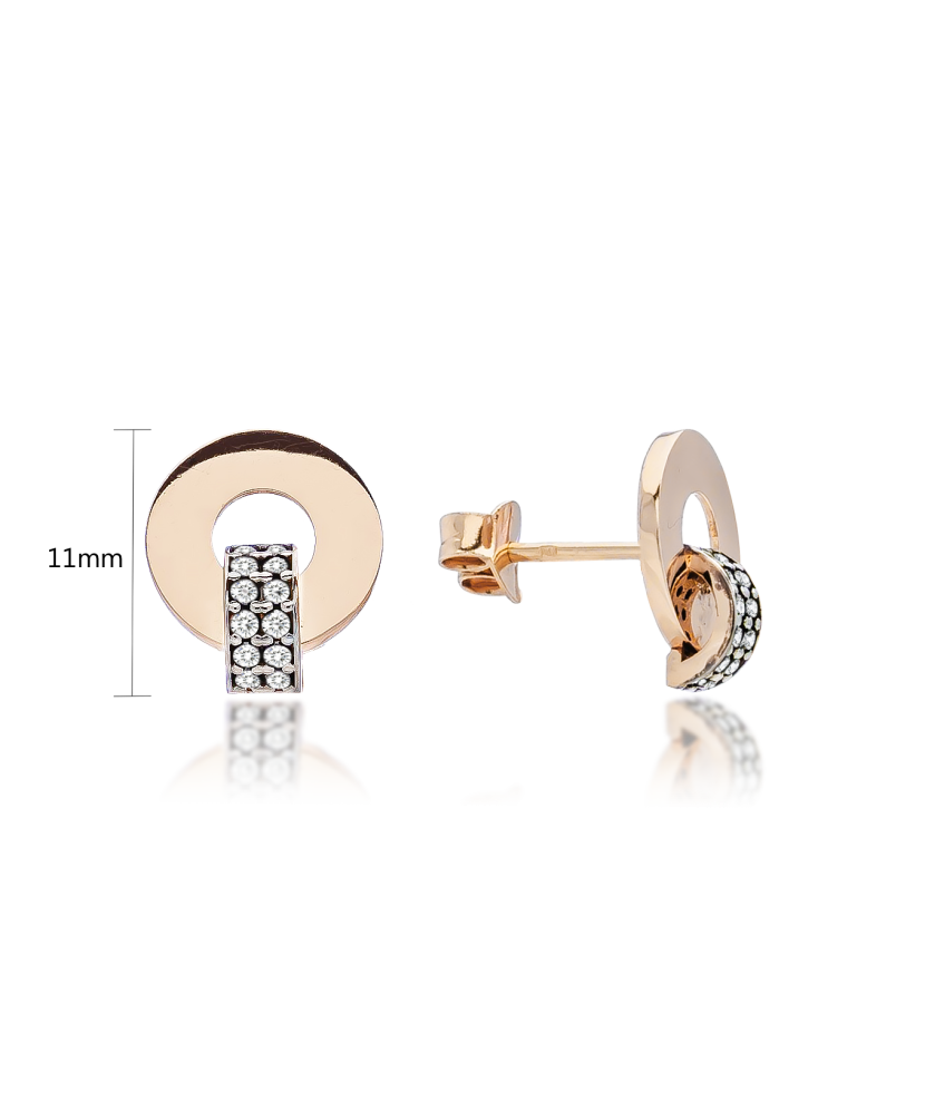 Kuldkõrvarõngad tsirkoonidega