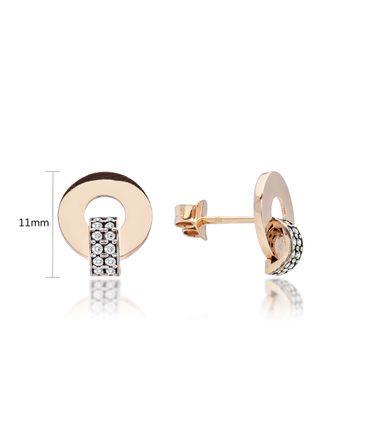 Kuldkõrvarõngad tsirkoonidega