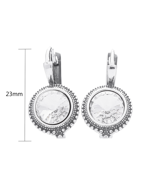 Серьги из серебра с кристаллом
