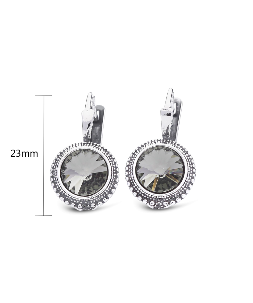 Hõbekõrvarõngad kristalliga