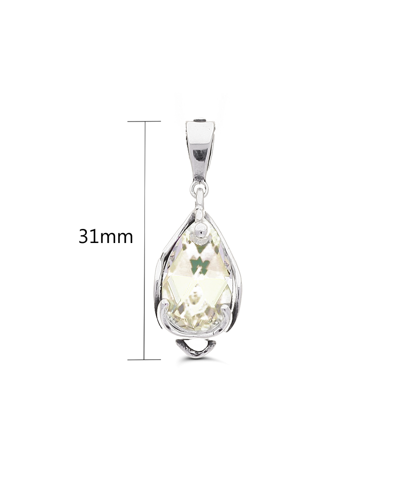 Серебряный подвеска с кристаллом