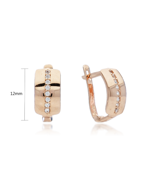 Kuldkõrvarõngad tsirkoonidega Goldinga 01212