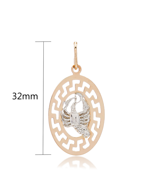 Золотой подвеска "Рак"