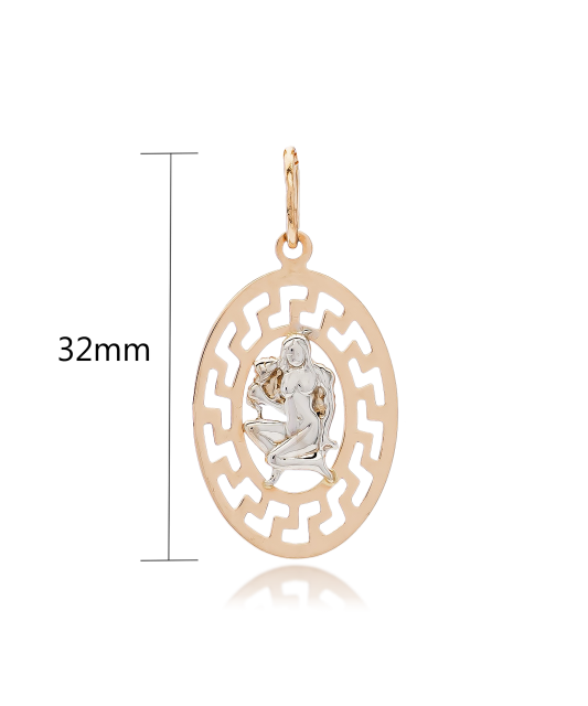 Золотой подвеска "Дева"