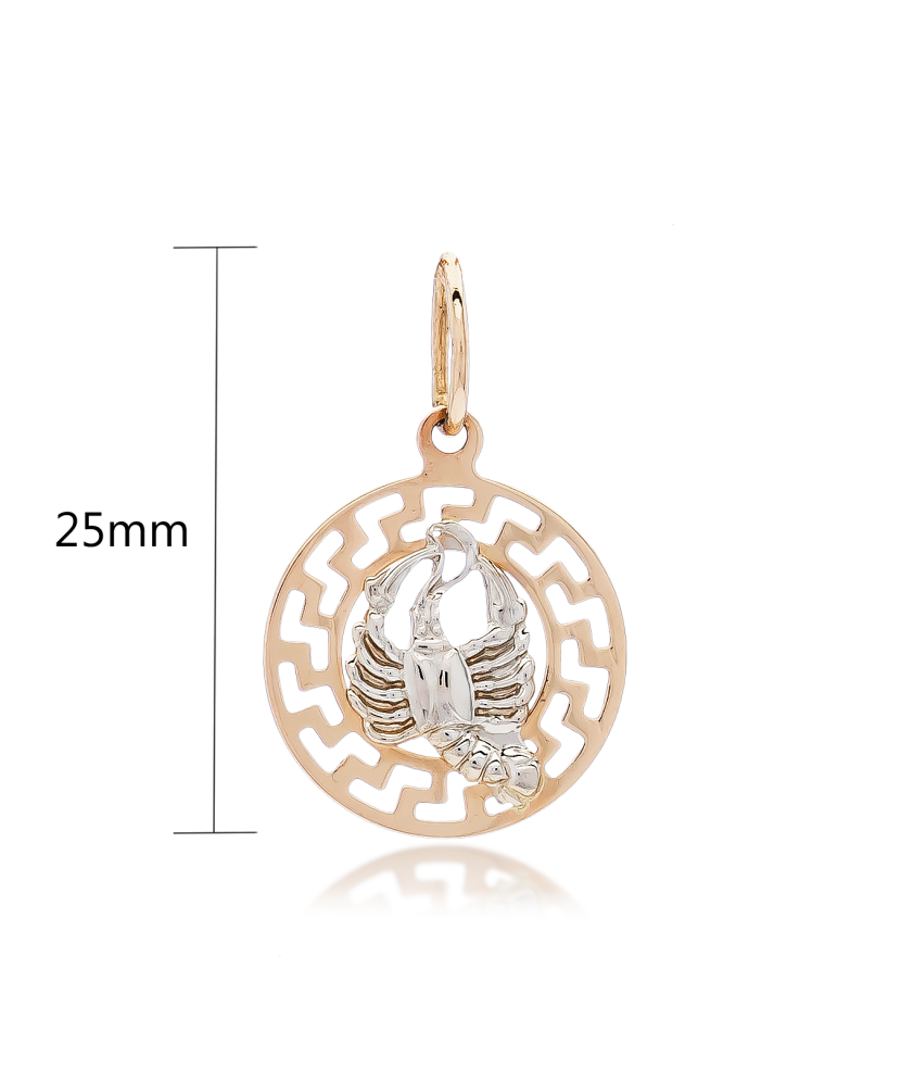 Золотой подвеска "Рак"