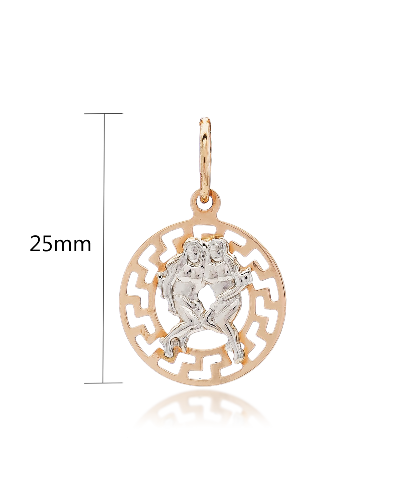 Золотой подвеска "близнецы"