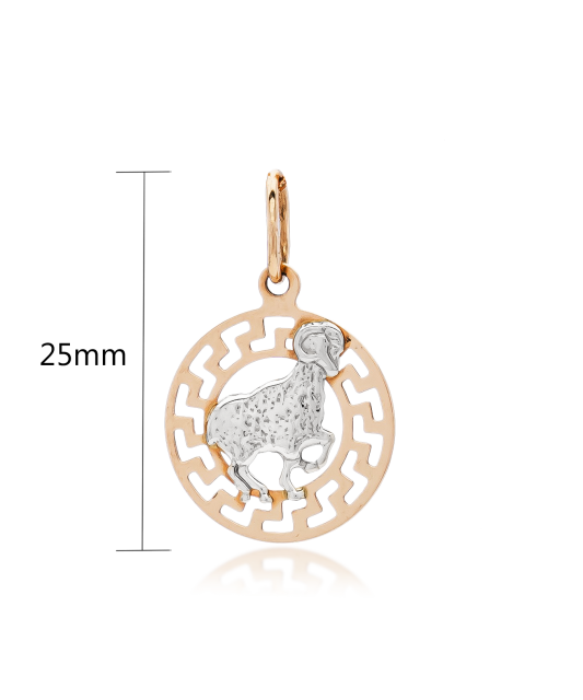 Золотой подвеска "овен"