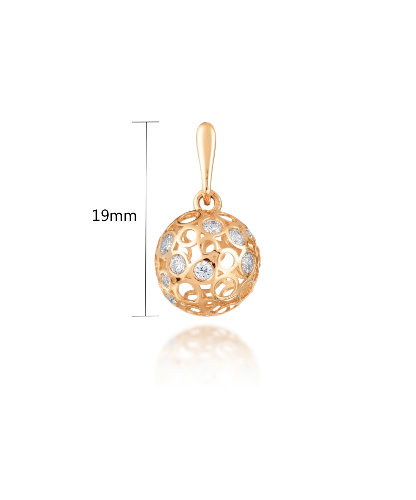 Золотой подвеска с цирконами