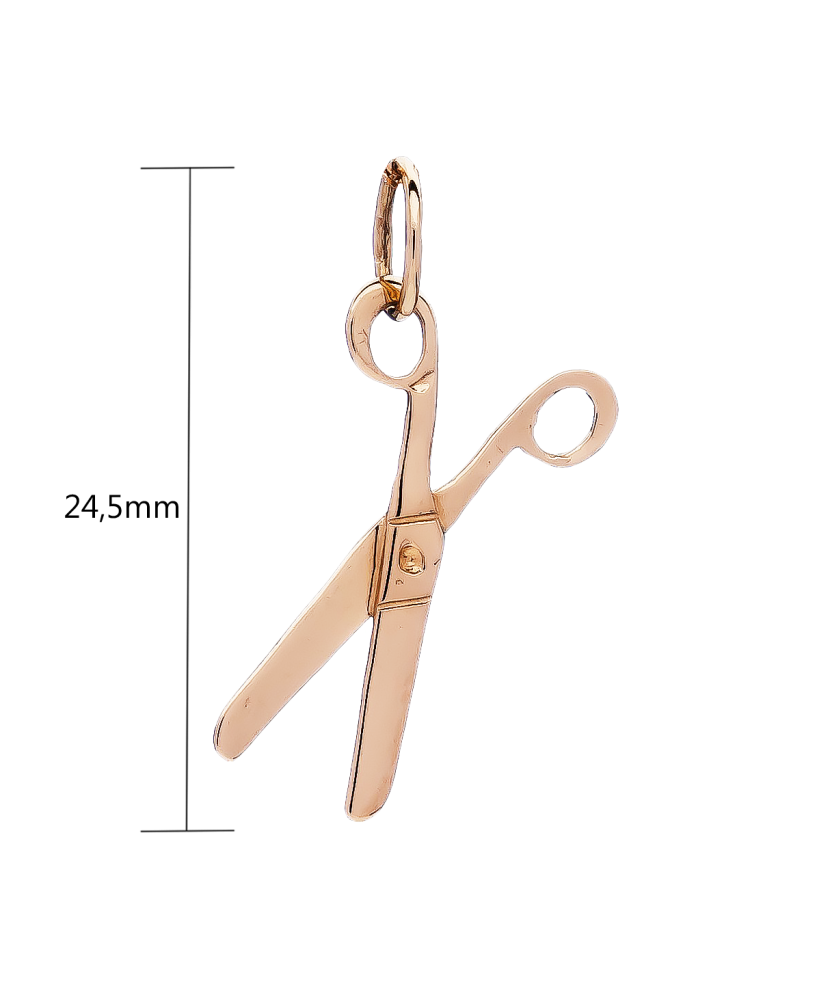 Золотой подвеска "Ножницы"
