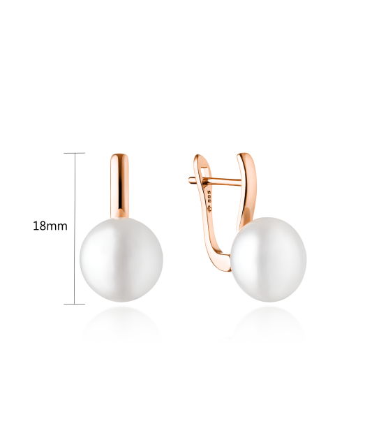 Kuldkõrvarõngad pärliga Goldinga SKG20490EL-W