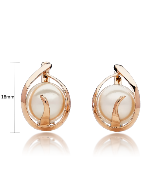 Золотые серьги с жемчугом