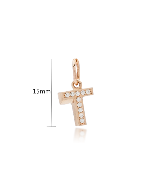 Kuldripats tsirkoonidega täht "T" Goldinga 01167