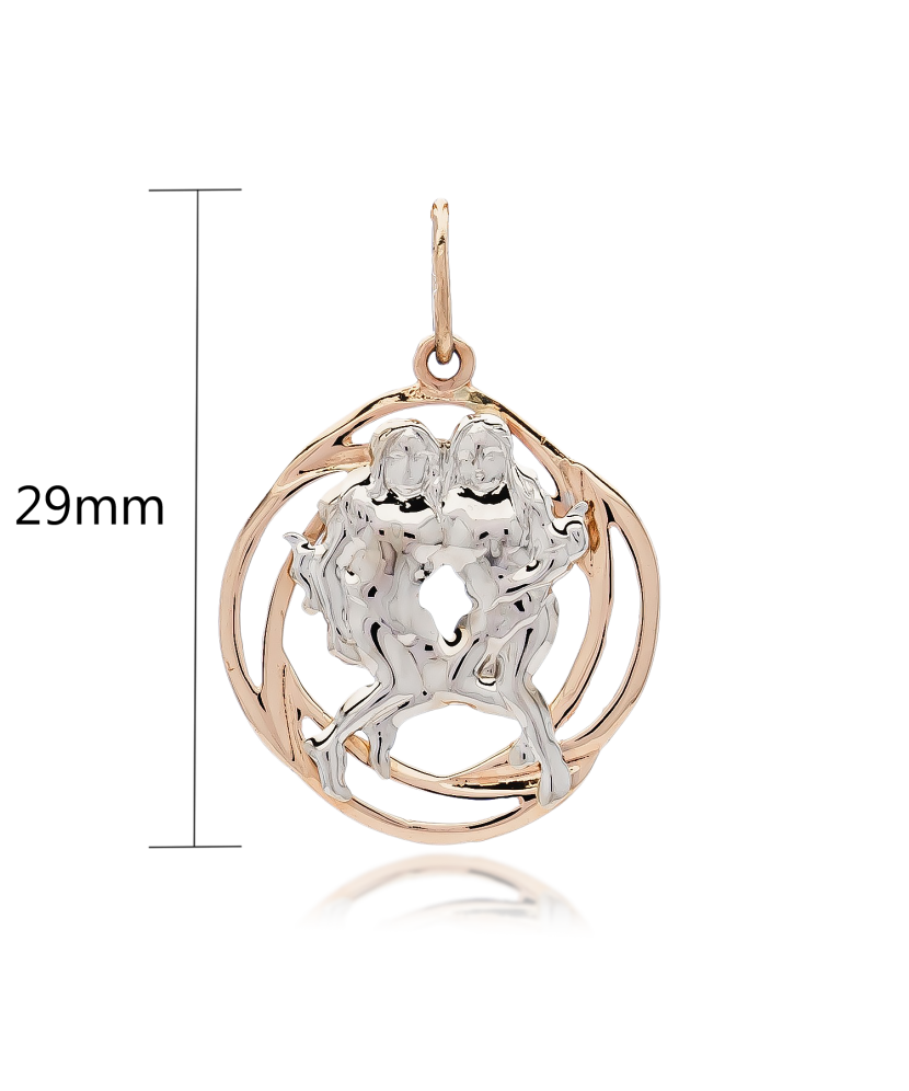 Золотой подвеска "близнецы"