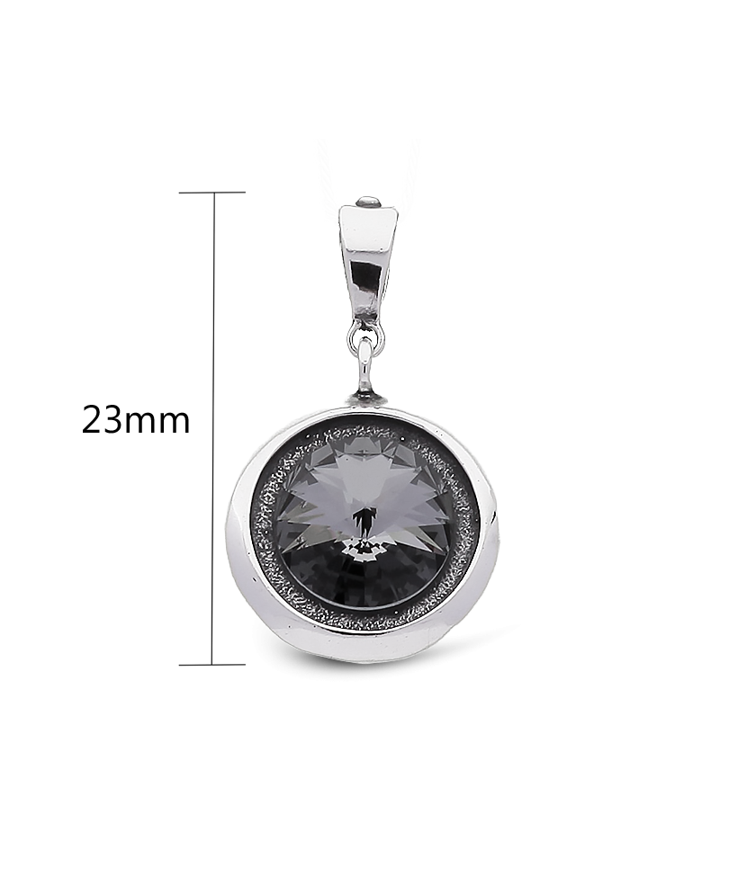 Серебряный подвеска с кристаллом