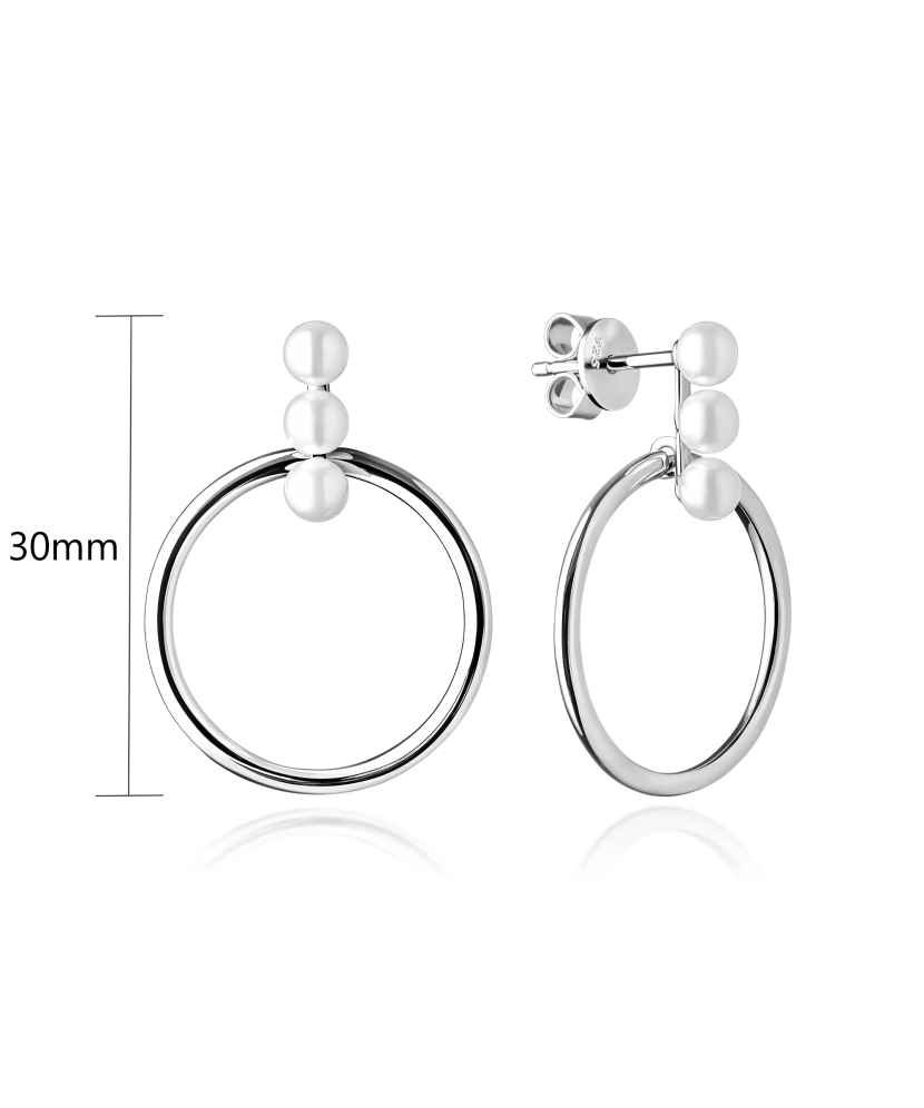 Hõbekõrvarõngad naturaalsete pärlitega Goldinga SK21237E-W