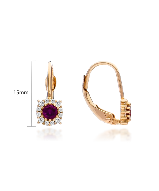 Золотые серьги с цирконами