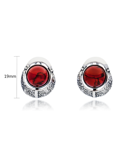 Серьги из серебра с кораллом