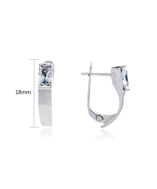 Hõbekõrvarõngad tsirkooniga Goldinga A36-CIRK