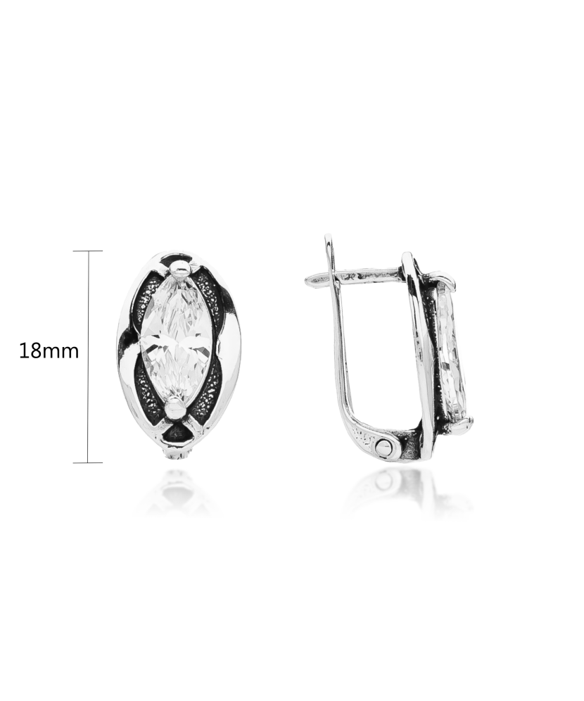 Hõbekõrvarõngad tsirkooniga Goldinga A44-SKAID