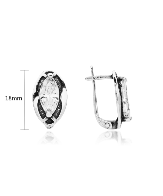 Hõbekõrvarõngad tsirkooniga Goldinga A44-SKAID