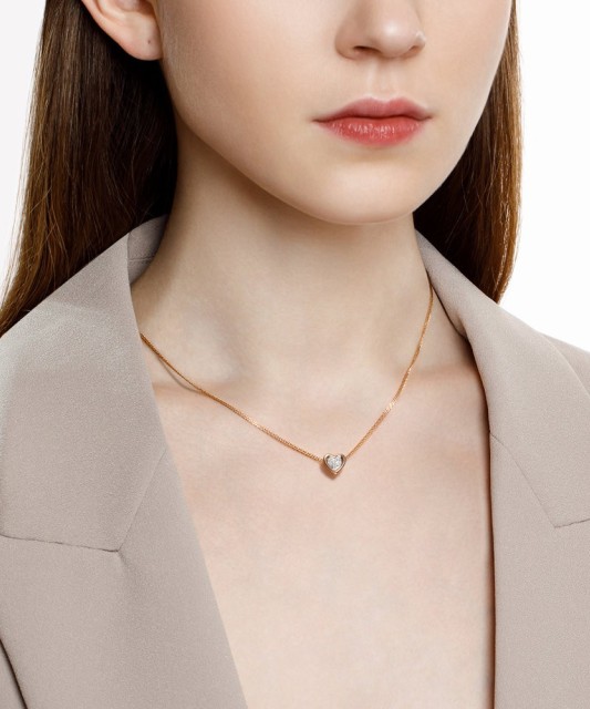 Kuldripats tsirkoonidega "Süda" - Kullast ripatsid - Goldinga