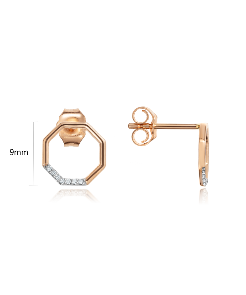 Золотые серьги с алмазами