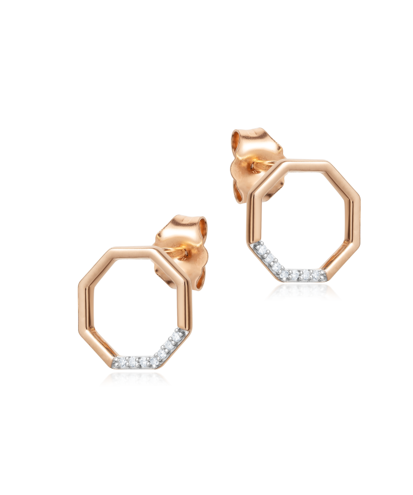 Kuldkõrvarõngad teemantidega