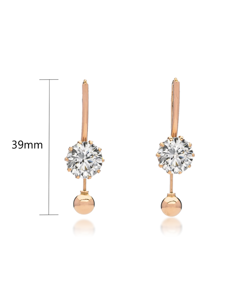 Золотые серьги с цирконами