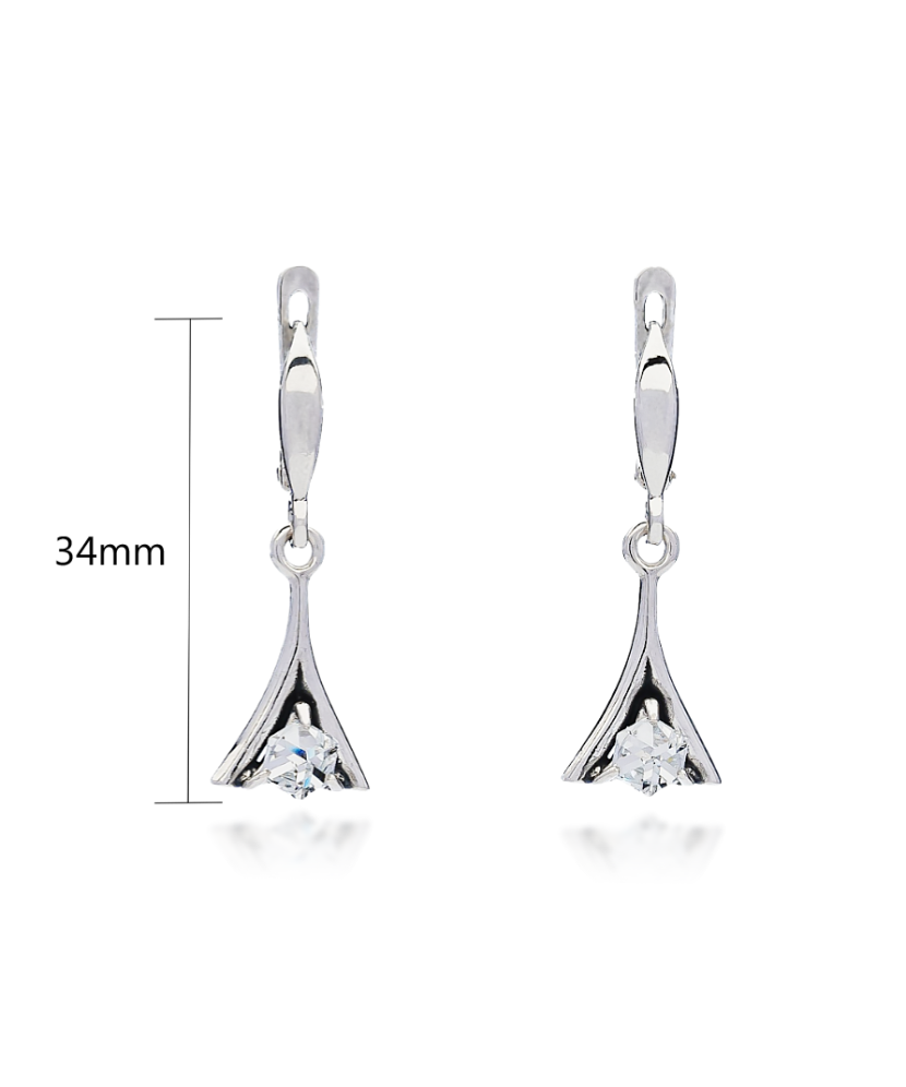 Hõbekõrvarõngad kristalliga Goldinga A132-SKAID