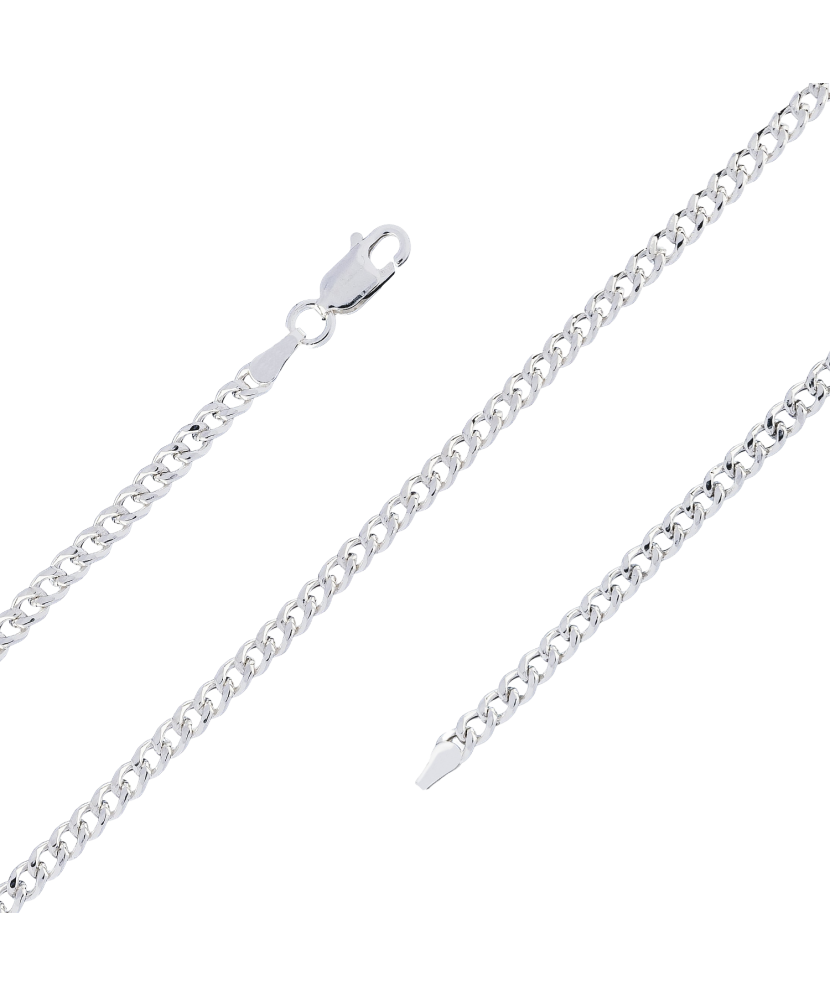 Hõbekett "Curb" Goldinga 01795