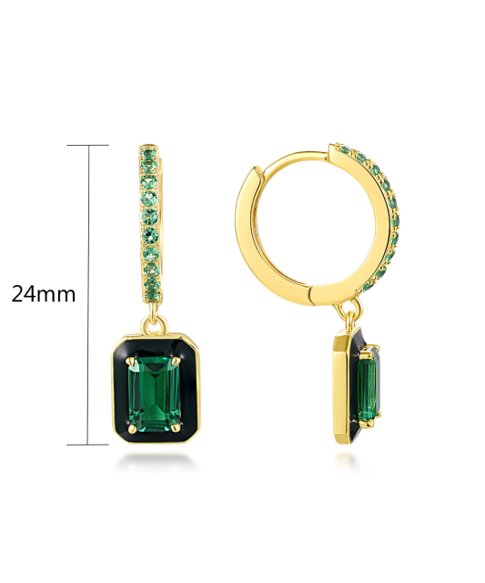 Kullatud Hõbedast spinellidega kõrvarõngad