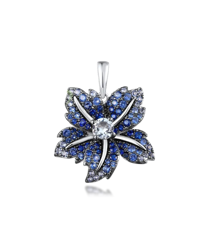 Hõbedast ripats tsirkoonidega ja spinellid