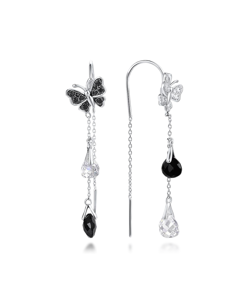 Kullatud hõbekõrvarõngad oonüksi ja tsirkoonidega