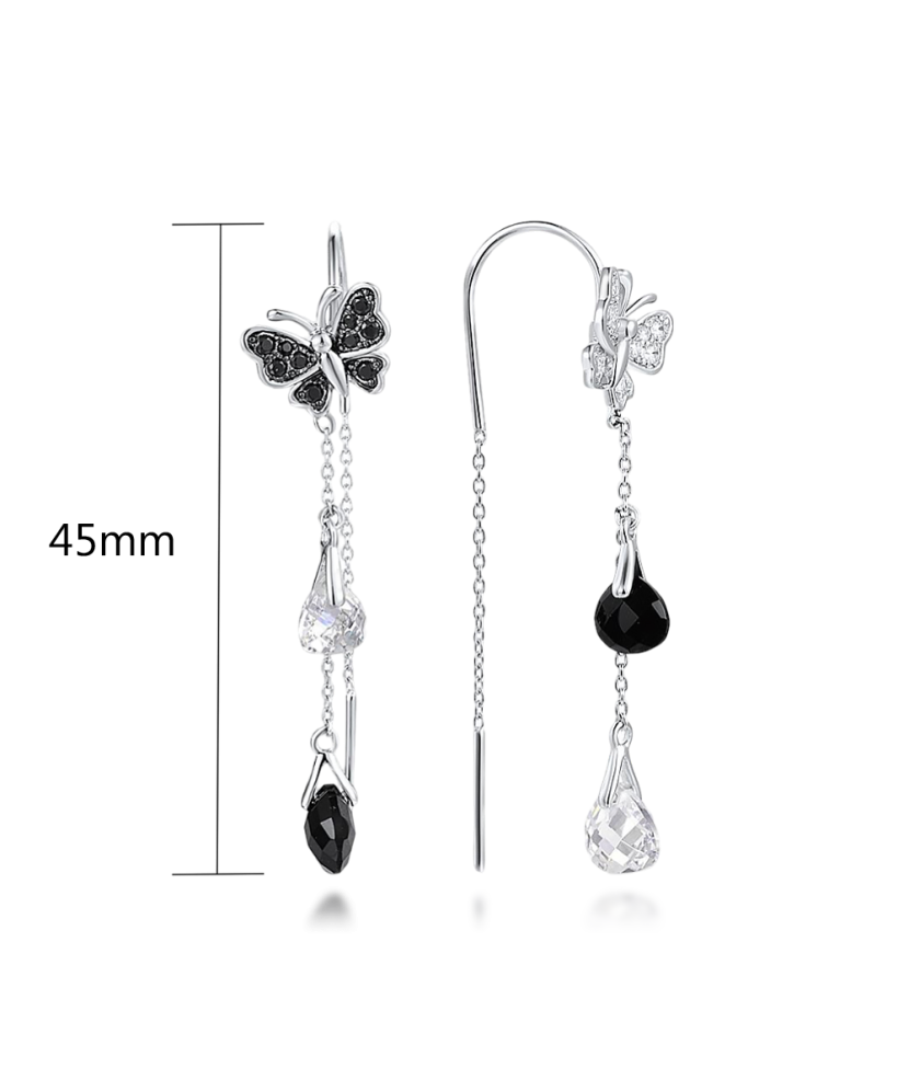 Kullatud hõbekõrvarõngad oonüksi ja tsirkoonidega