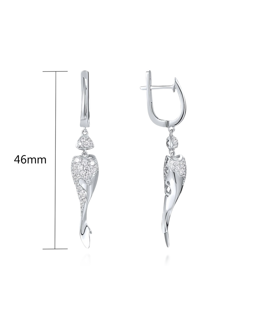 Серьги из серебра с цирконами