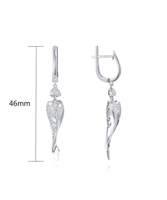 Hõbekõrvarõngad tsirkoonidega